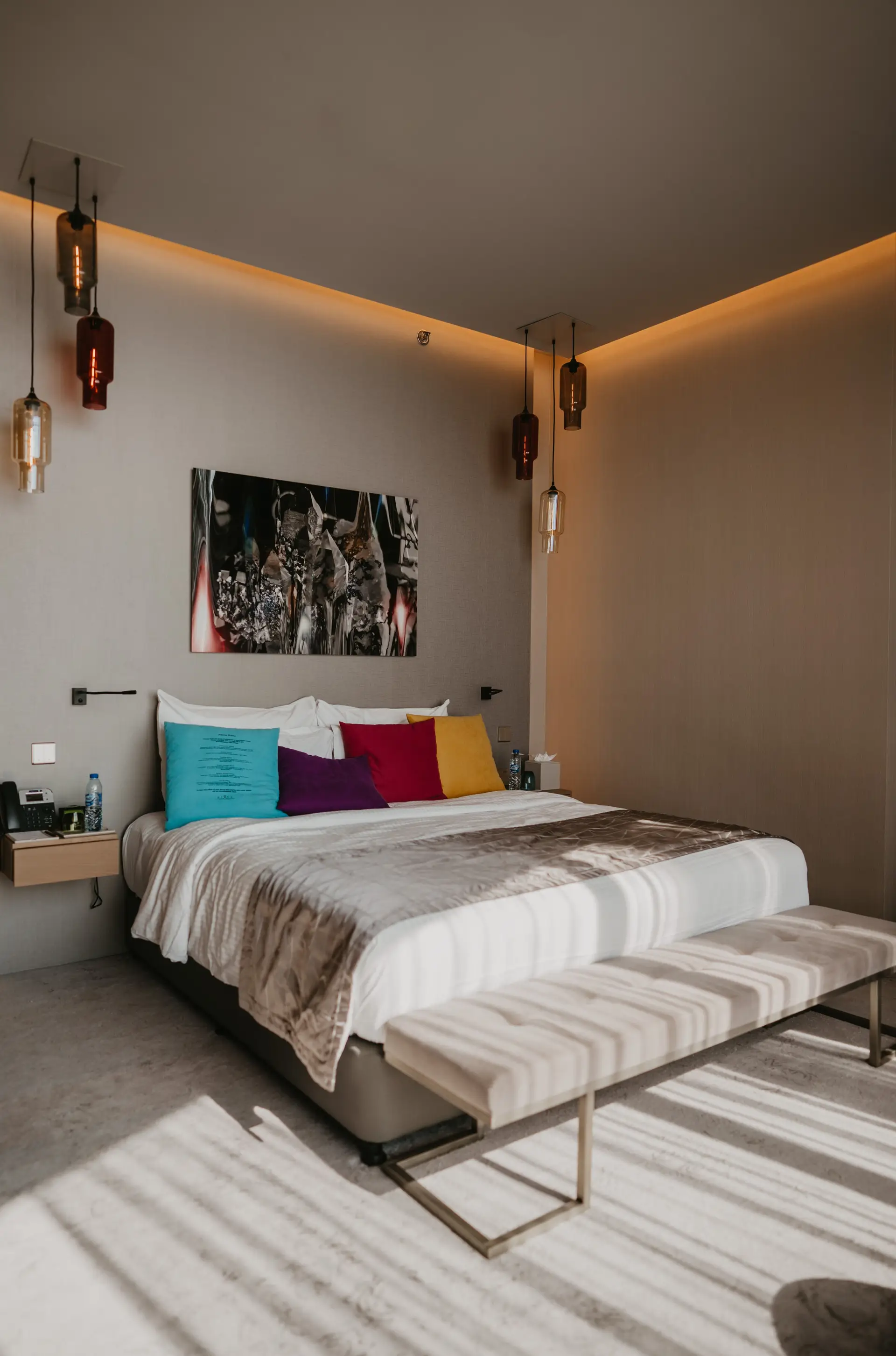 Modern room lighting and decor