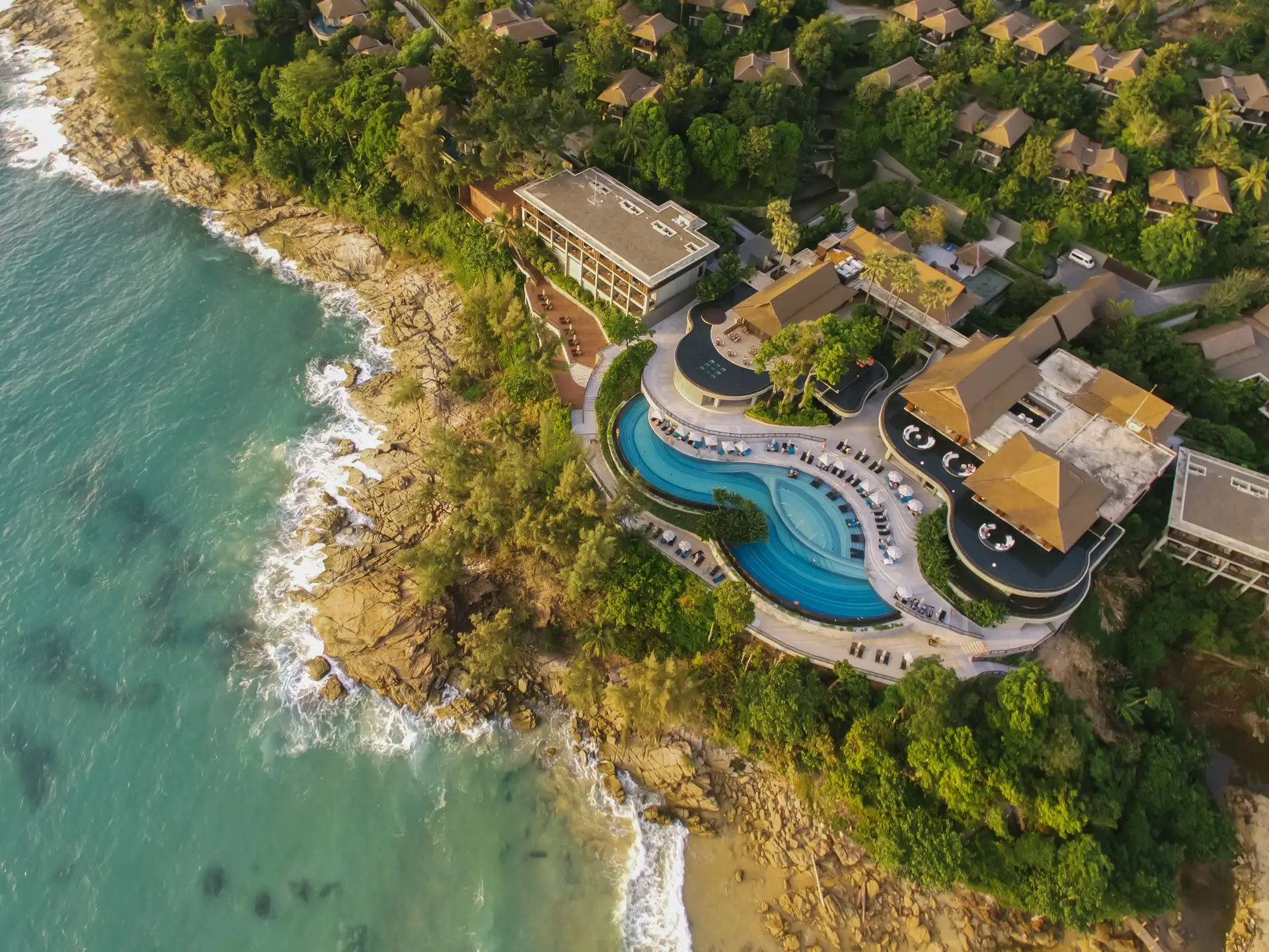 Infinity pool overlooking the coast
